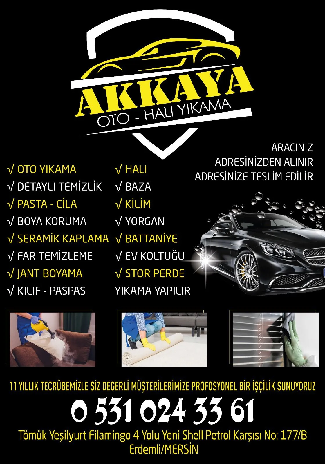 Diğer halı yıkama, koltuk yıkama, perde yıkama hizmetleri